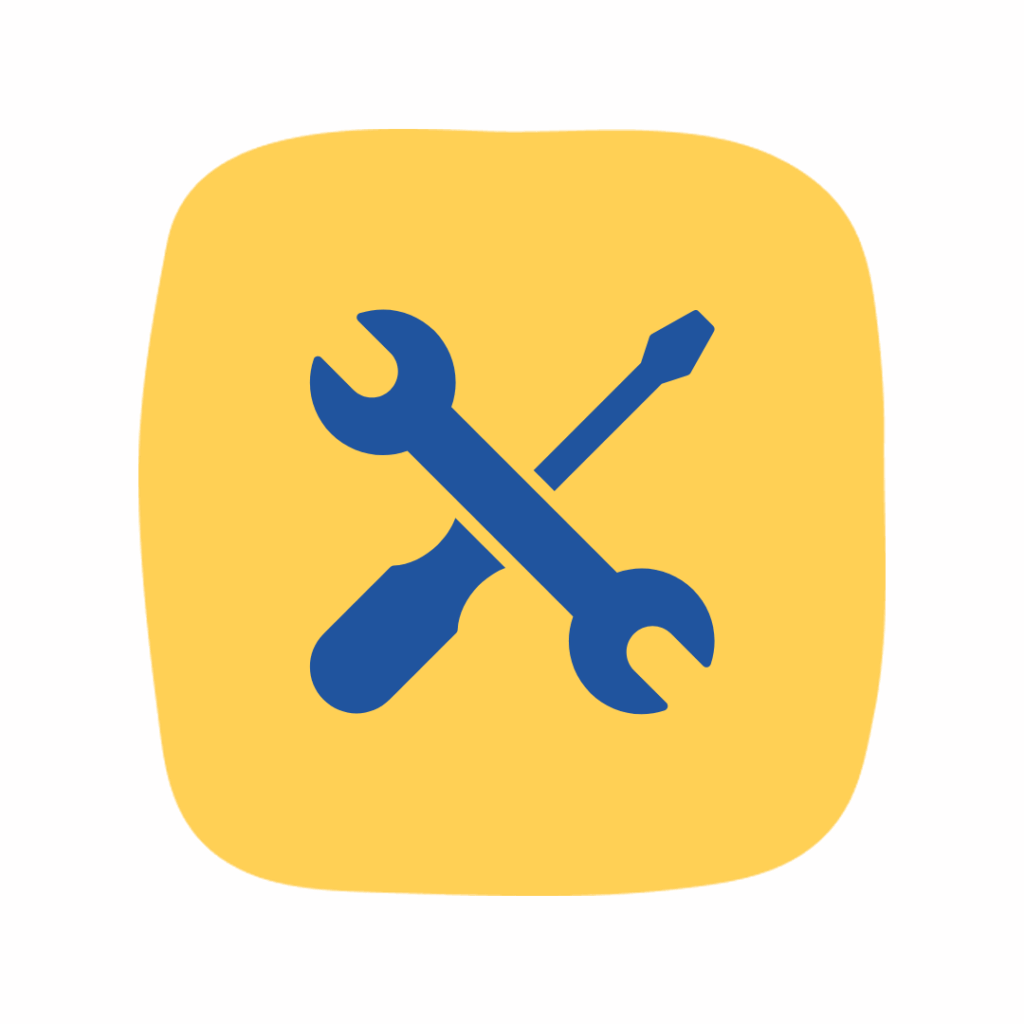 Screw driver and wrench icon.